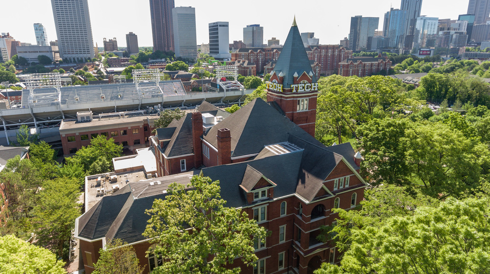Aerial view of Georgia Tech's campus.
