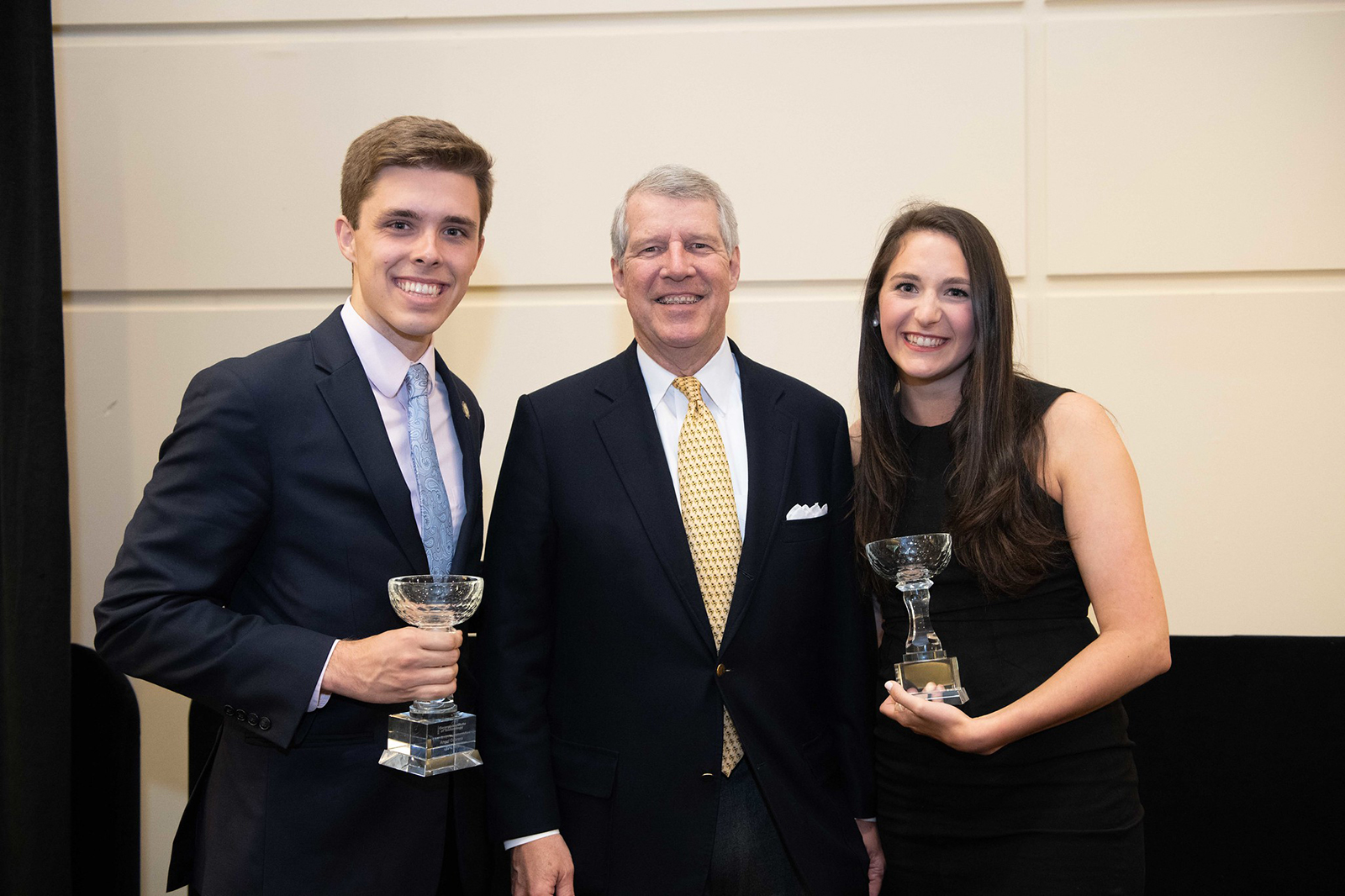 Alex Cabrera (left) and Meredith Wolpert (right), 2019 Love Family Foundation Award Winners, with Jimmy Love.