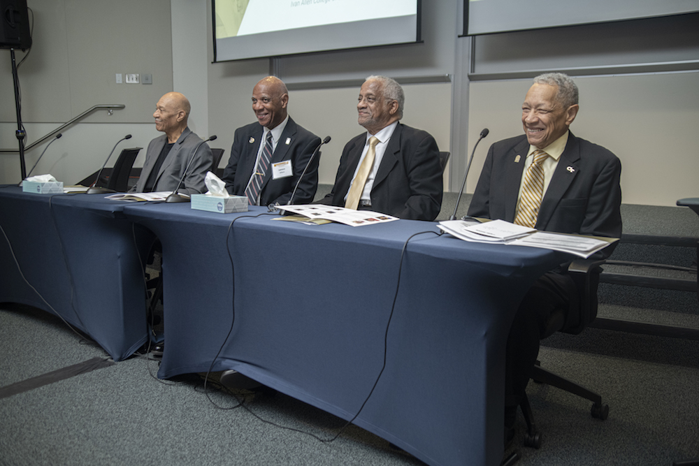 Georgia Tech trailblazers (L-R): Ford Greene, Lawrence Williams, Ralph A. Long Jr., and Ronald Yancey.  Photo by Christopher Moore.