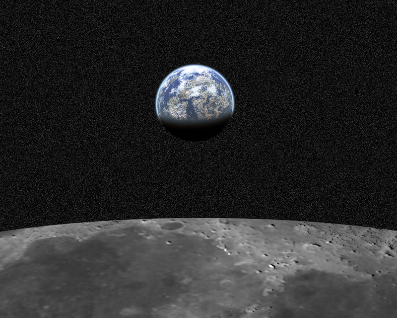 Earth view from moon
