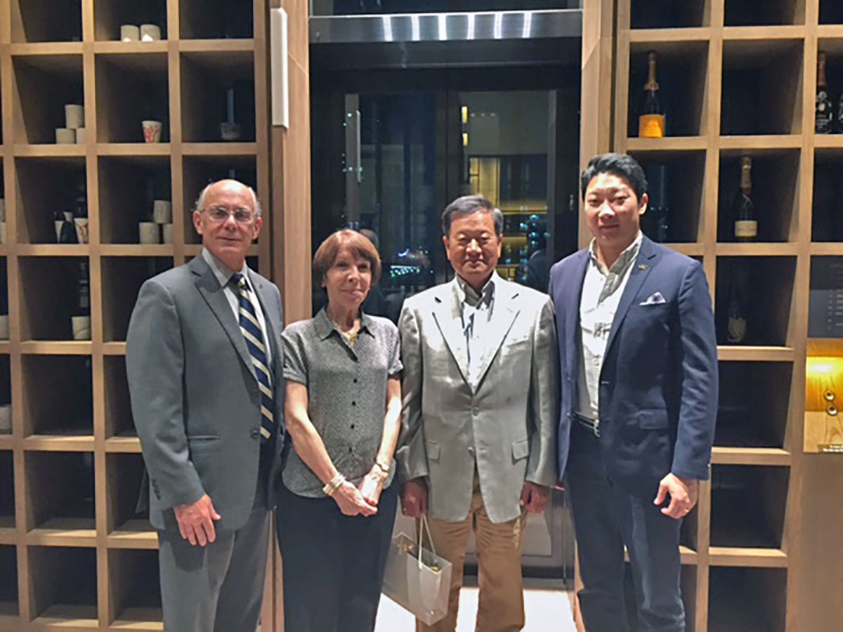 From left:  Dr. Rafael Bras, Marta Garcia, assistant vice president of international development, Mr. Soojin Chung, IE ’75, MS’77, and Mr. Shelton Chan, managing director, development, Asia Pacific. 